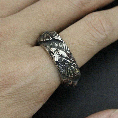 Bague Loup Minimaliste (Acier)